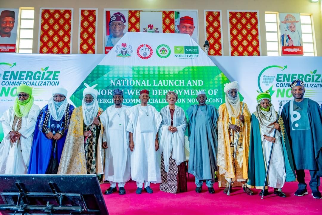 First Lady Oluremi Tinubu in Middle,Kano State Governor Abba Kabir Yusuf, Jigawa Governor Umar Namadi and Deputy Senate President Jibrin Barau